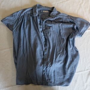 We The Free Slate Blue Blouse